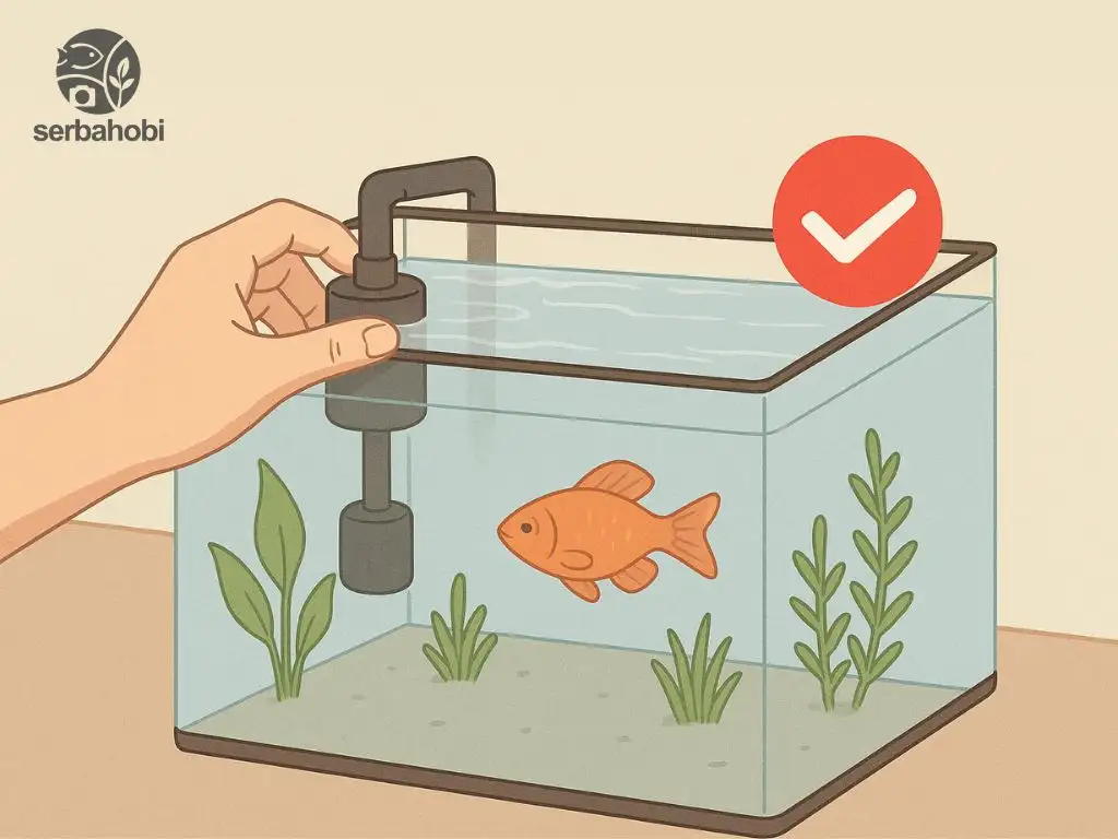 Air Aquarium Bau permukaan berminyak