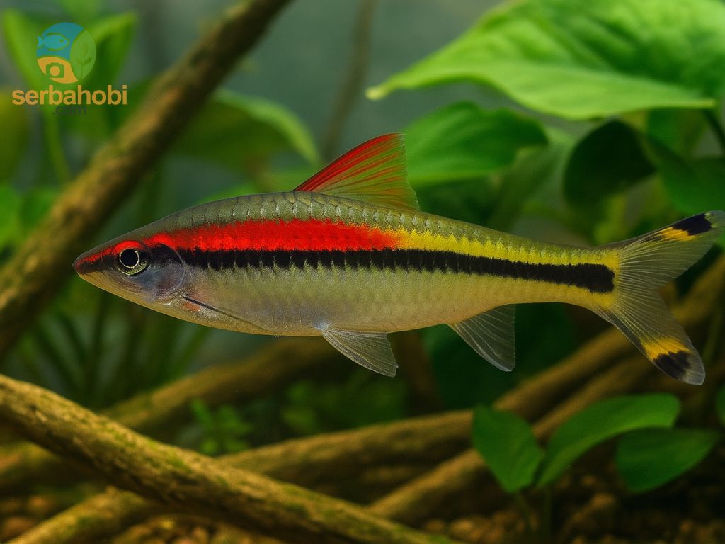 Dari penampilan, ikan ini memang susah buat nggak dilirik. Tubuhnya ramping kayak torpedo, warnanya perak mengilap, dan yang bikin makin keren,ada garis merah cerah dari moncong sampai ke tengah badannya. Di bawahnya, ada garis hitam sejajar yang lanjut sampai ke ekor.