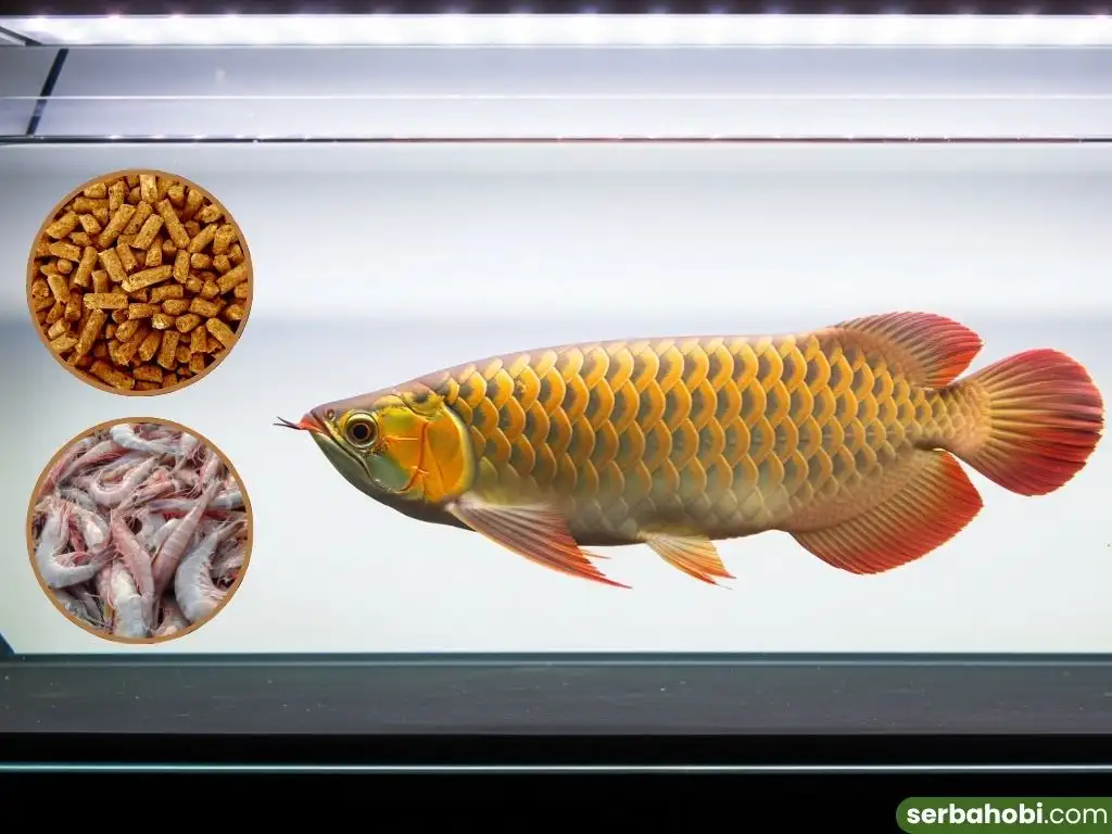 Panduan Makanan Arwana Terlengkap Alami vs. Pelet, Mana Terbaik