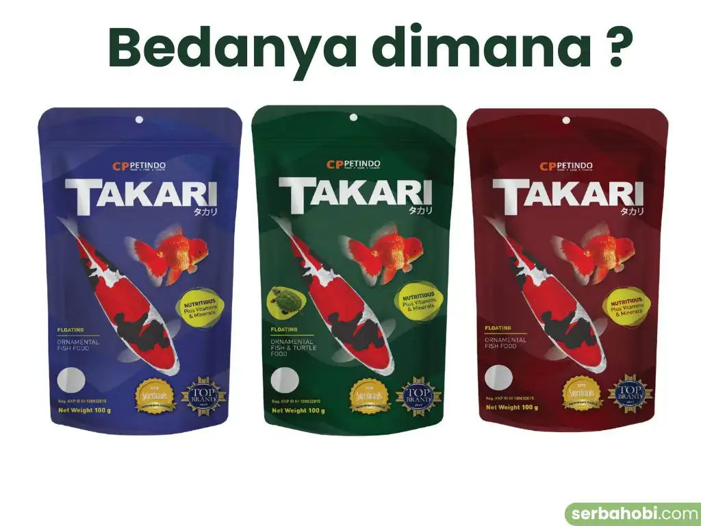 Perbedaan Pelet Takari Merah, Biru, dan Hijau